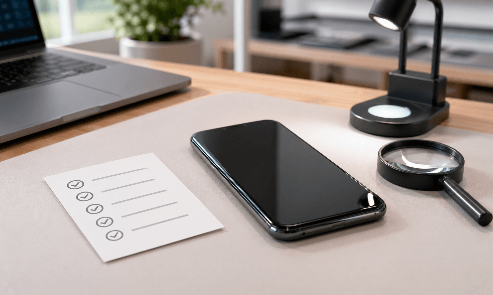 Phone condition checklist for a trade-in quote